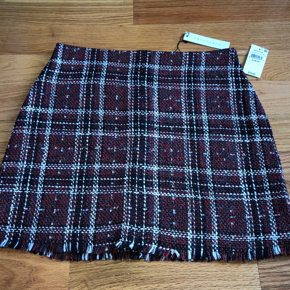 Plaid tartan mini skirt